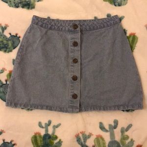 Vintage style denim mini skirt